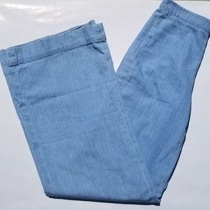 High Waisted Chambray Trousers Alice & Olivia